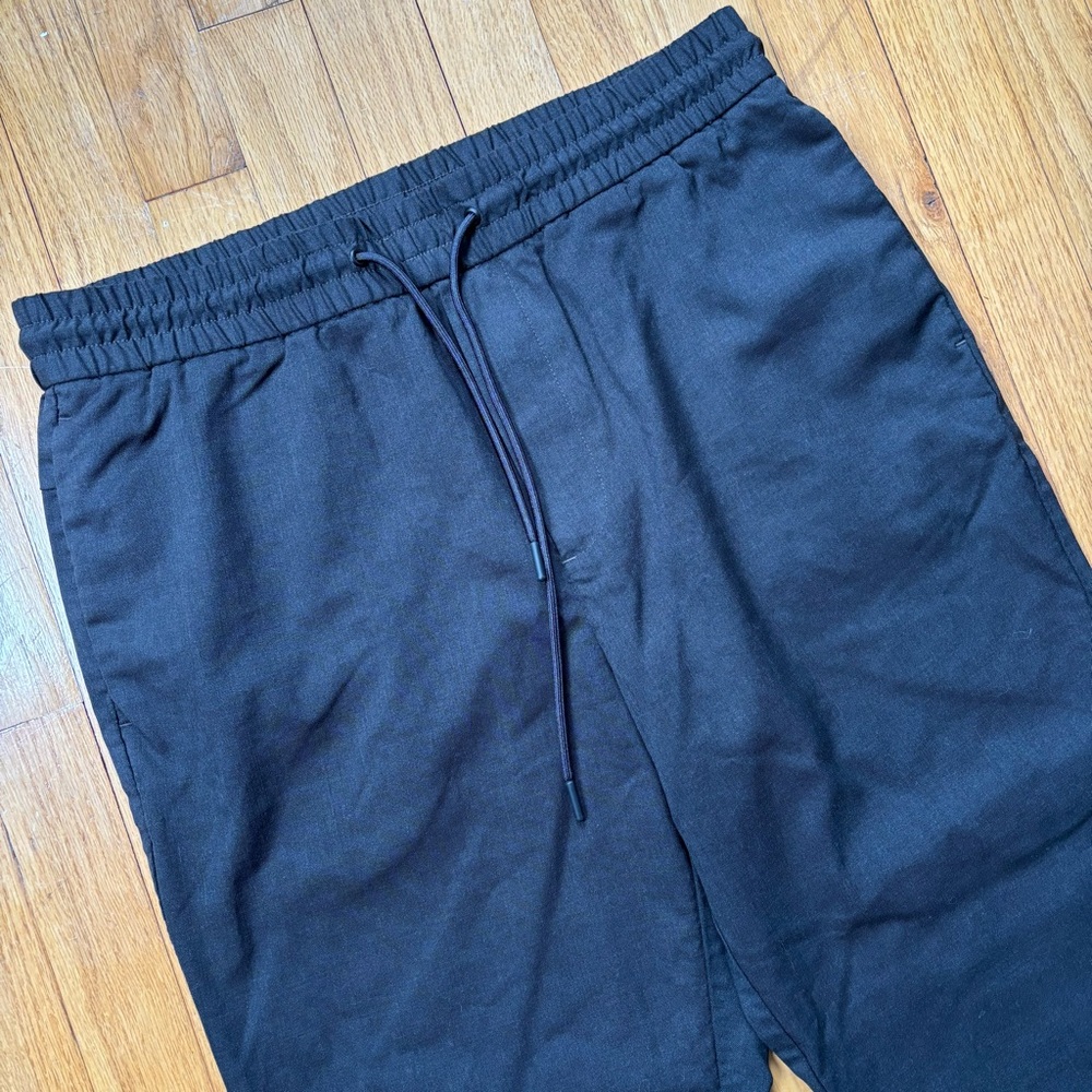 Bonobos Black Elastic Waist Pants Size Medium Wool Blend